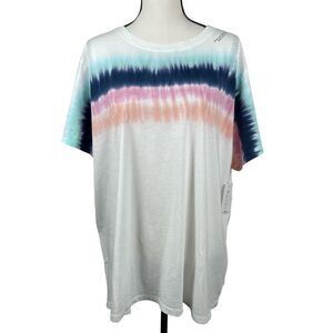 Athleta Women’s Tee Plus 3X Move With Pride Tie-Dye Organic Cotton Short Sleeve